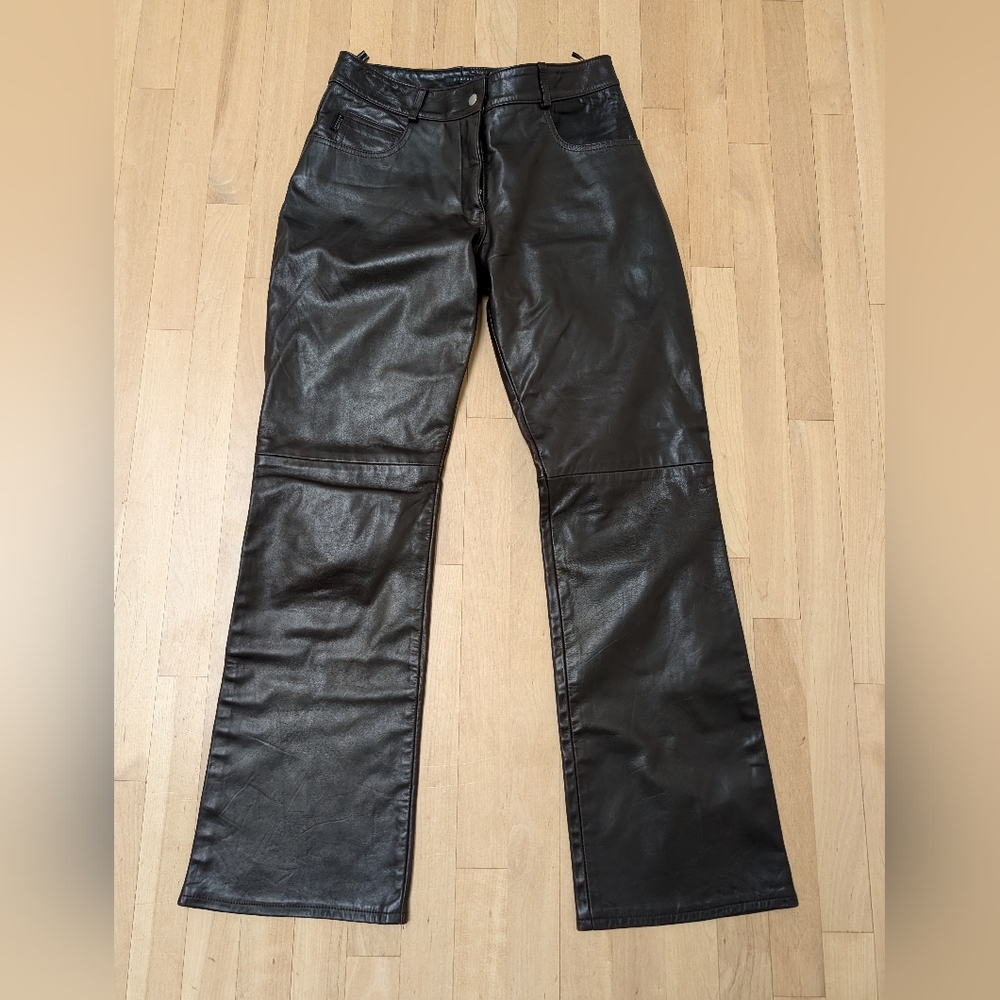 Vintage Rudsak Brown Leather Straight-Leg Pants